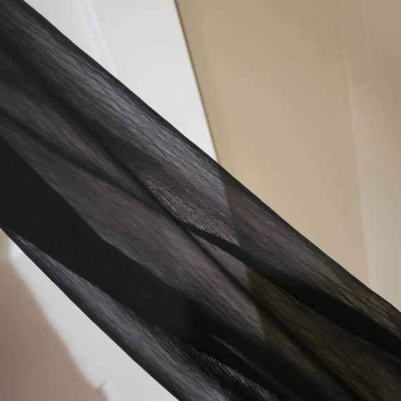 Vintage y2k Mimi Chica black sheer blouse white cheetah contrast collar XS - Picture 6 of 8